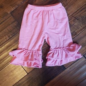 Light pink ruffle shorts